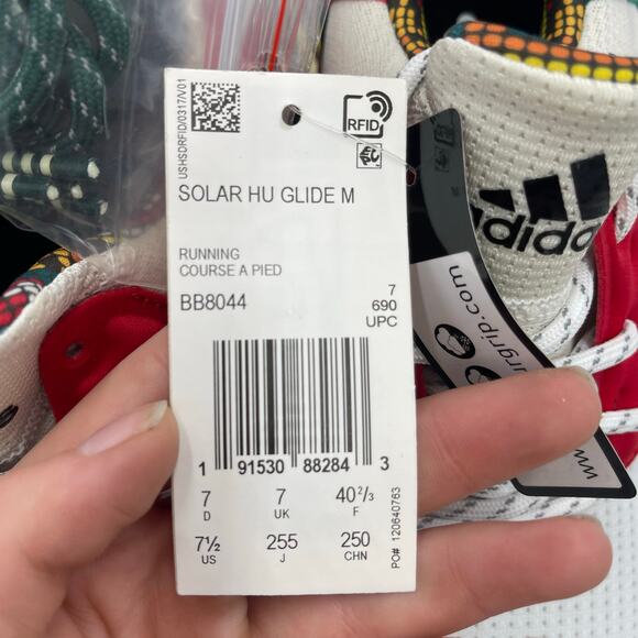 Adidas Solar Hu Glide White/Red/Green BB8044 Sneakers Running Shoes Size 7.5 main image 9